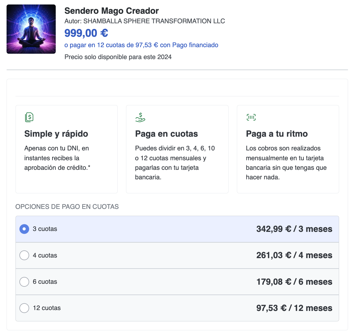 Sendero a cuotas limpia